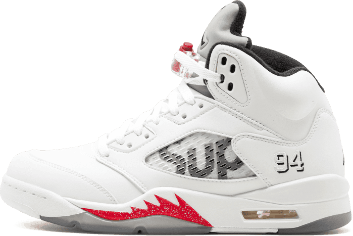 Supreme x Air Jordan 5 White