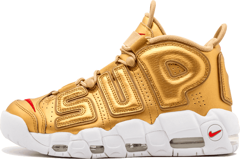 Supreme x Nike Air More Uptempo Metallic Gold